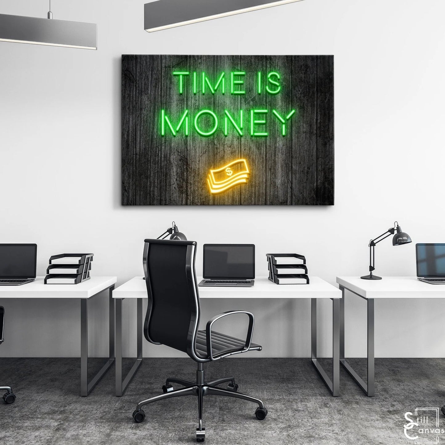Schilderij Time is Money (Canvas)