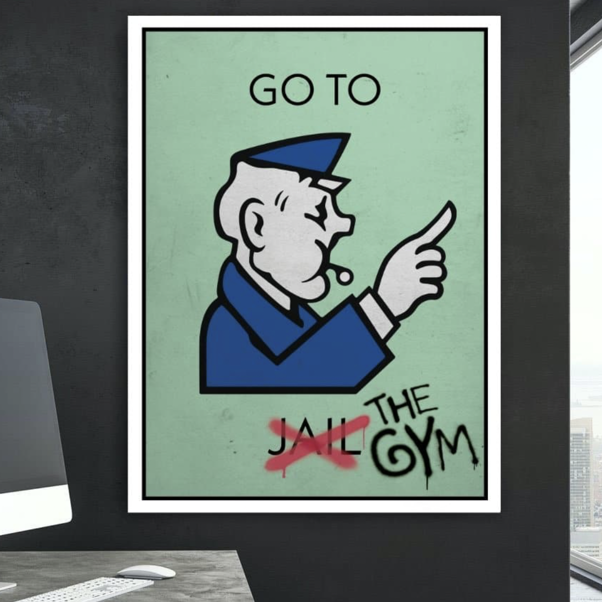 Schilderij Go to...the Gym (Canvas)