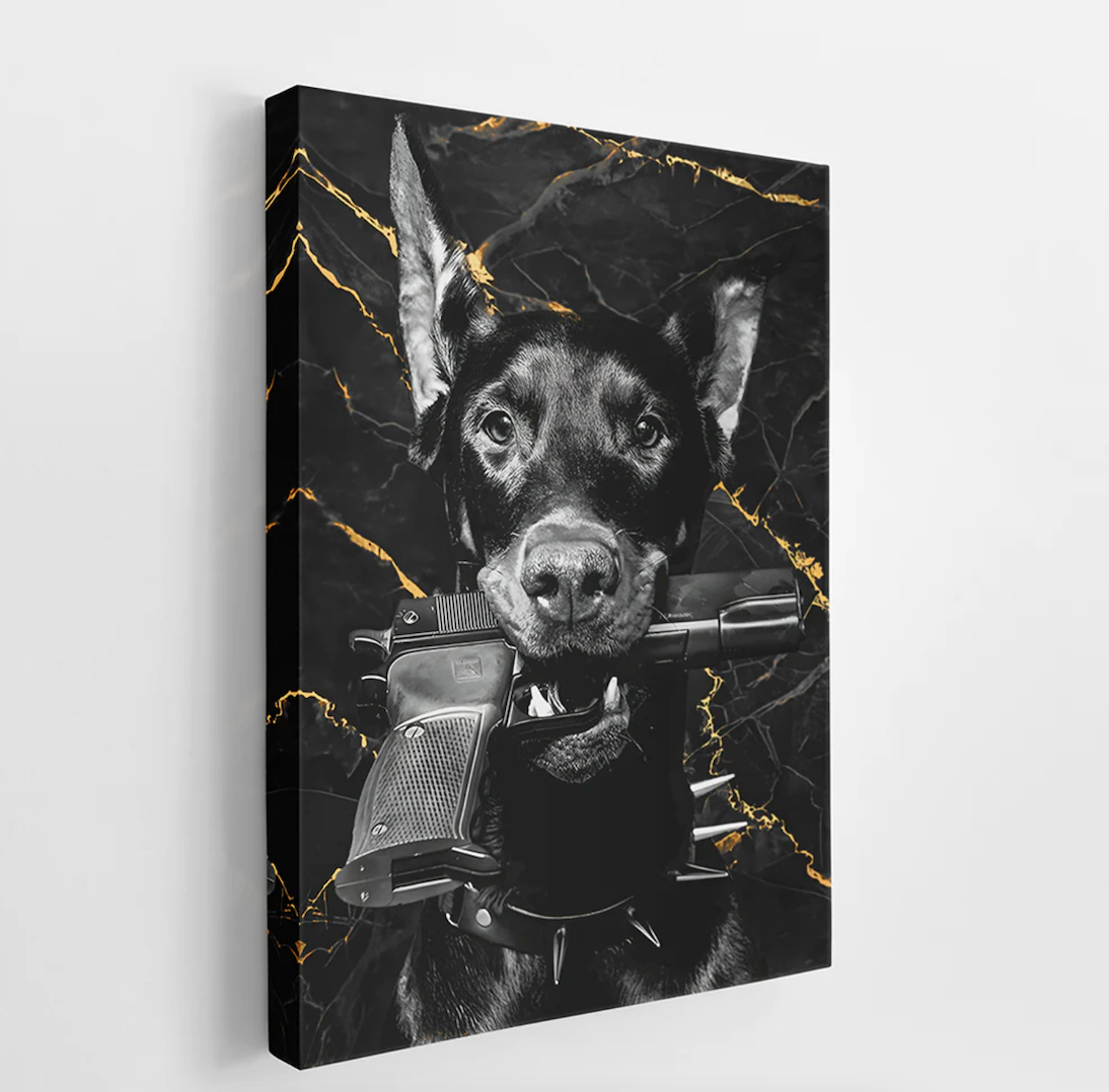 Schilderij The Security Dog (Canvas)