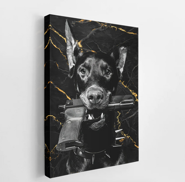 Schilderij The Security Dog (Canvas)