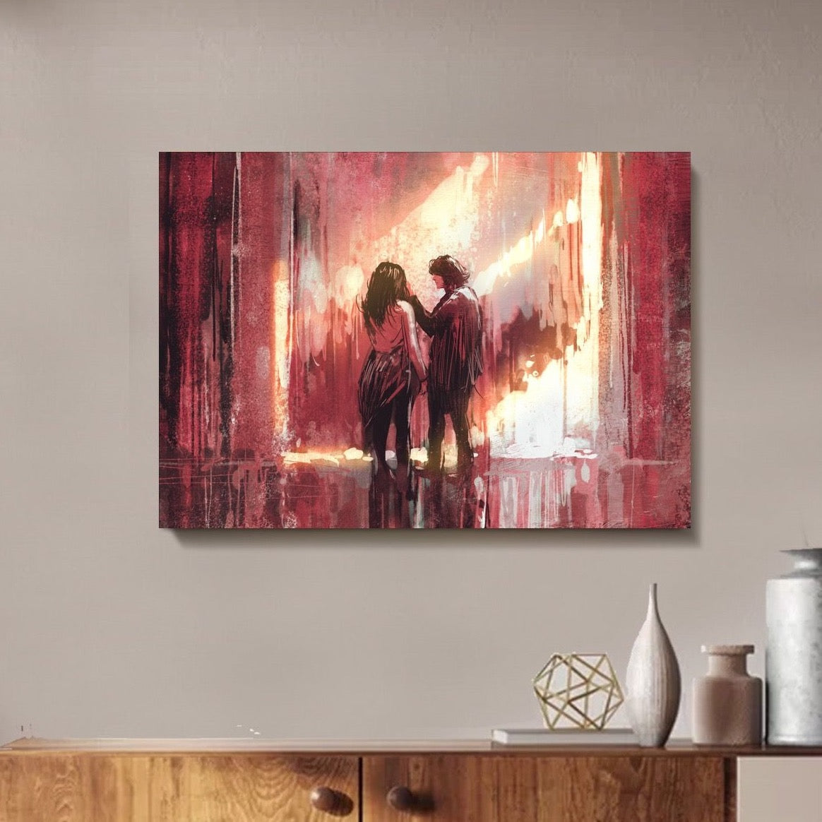 Schilderij Burning Love (Canvas)