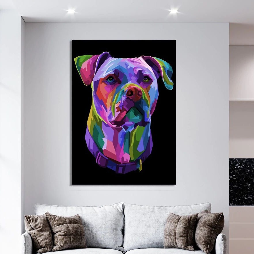 Schilderij The Geo Dog (Canvas)