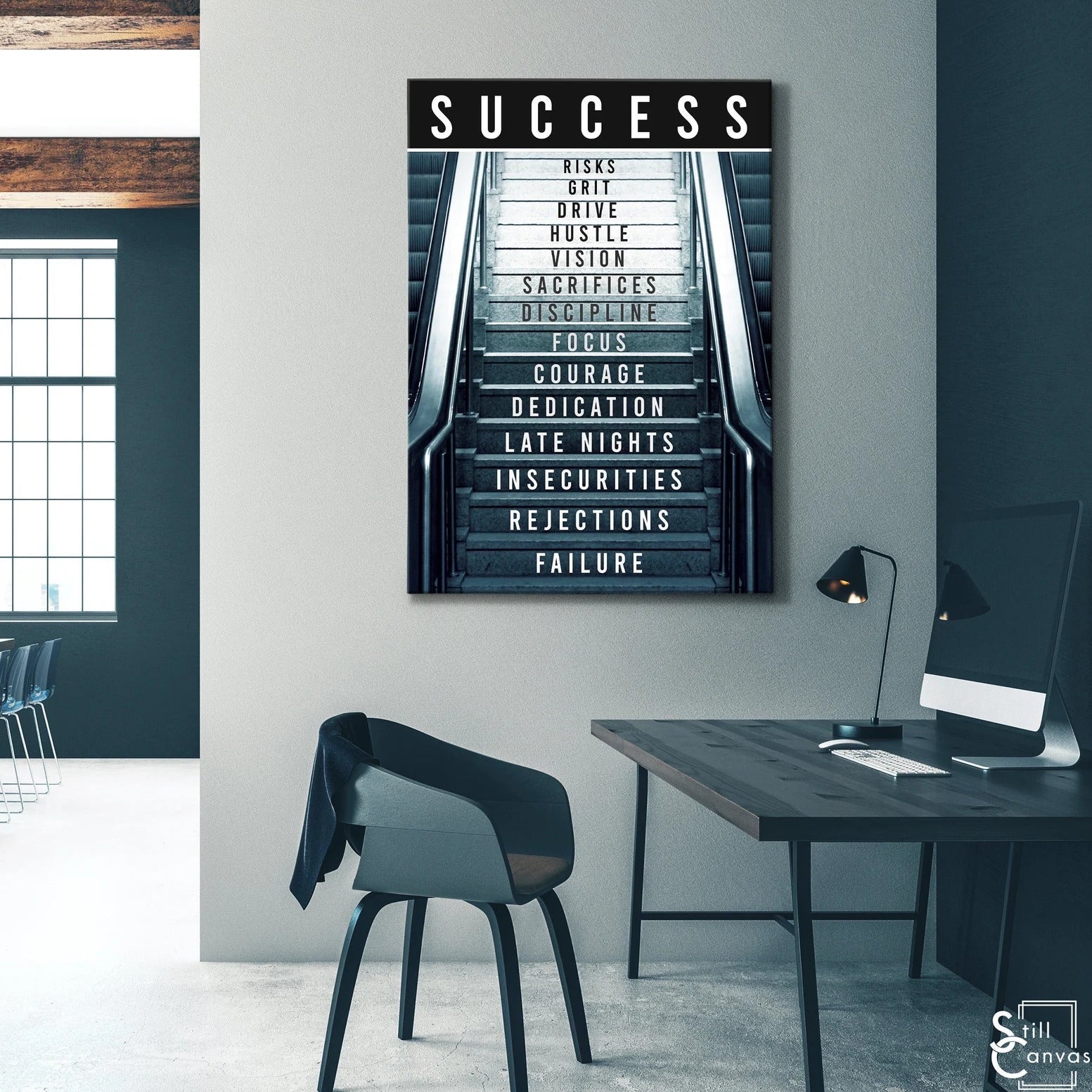 Schilderij The Escalator Of Success (Canvas)