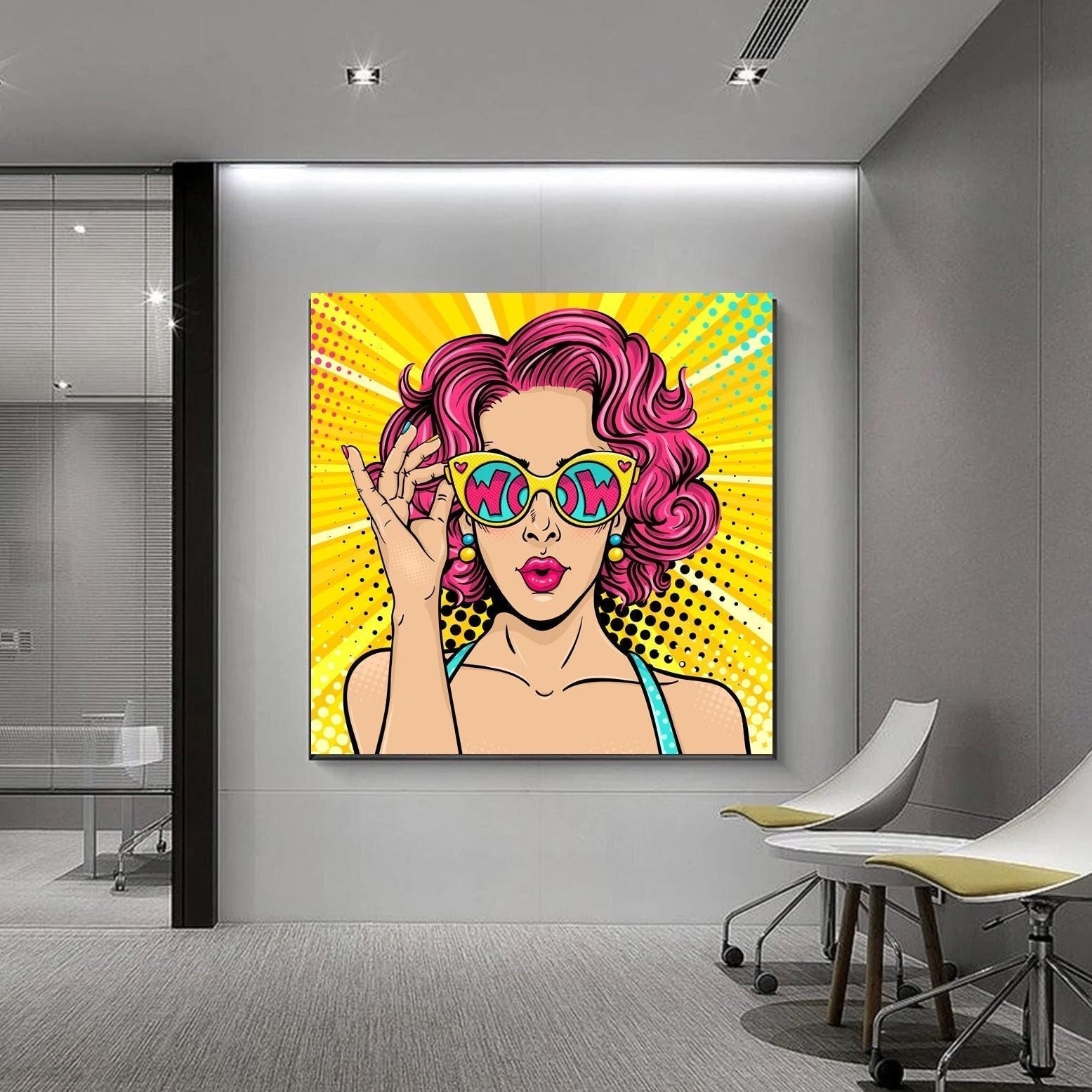 Schilderij Pop Art Wow (Canvas)