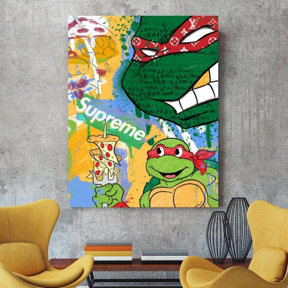 Schilderij The Designer Turtles (Canvas)