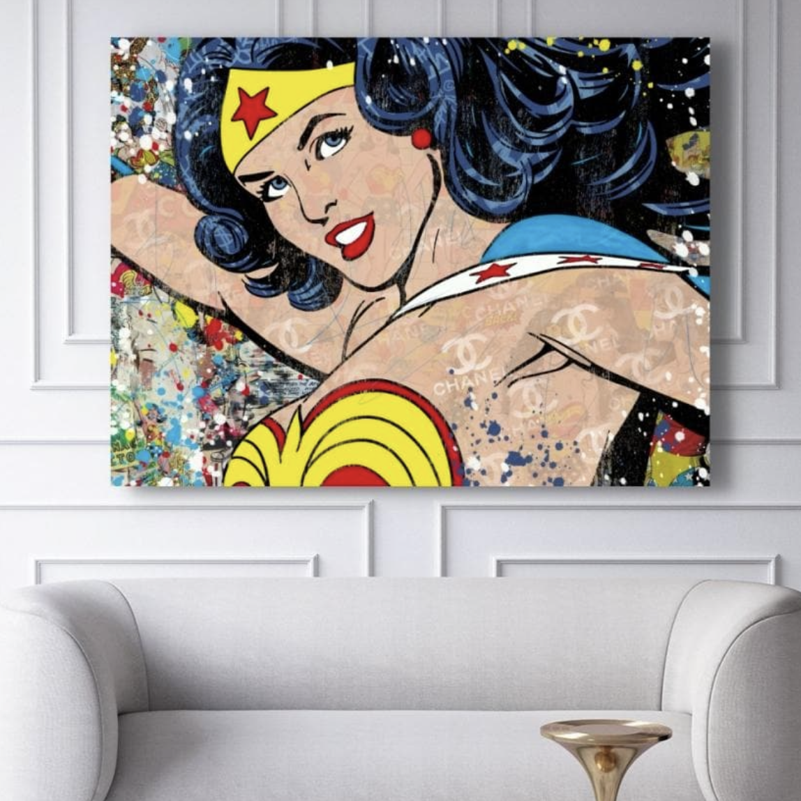 Schilderij Designer Superwoman (Canvas)
