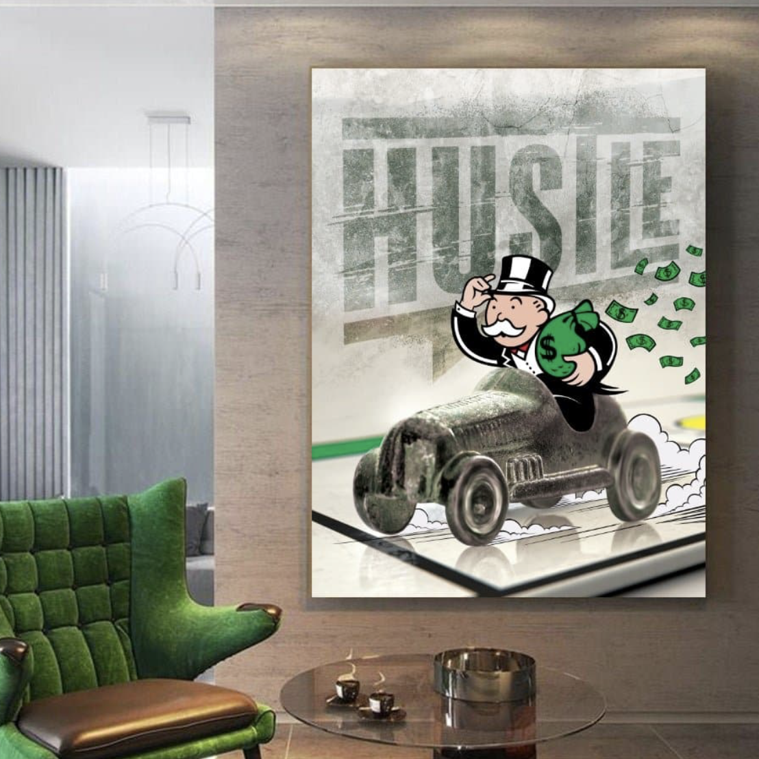 Schilderij Monopoly Hustle (Canvas)