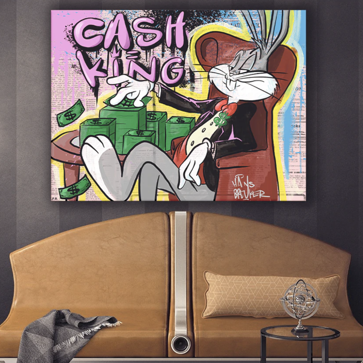 Schilderij The Cash King (Canvas)