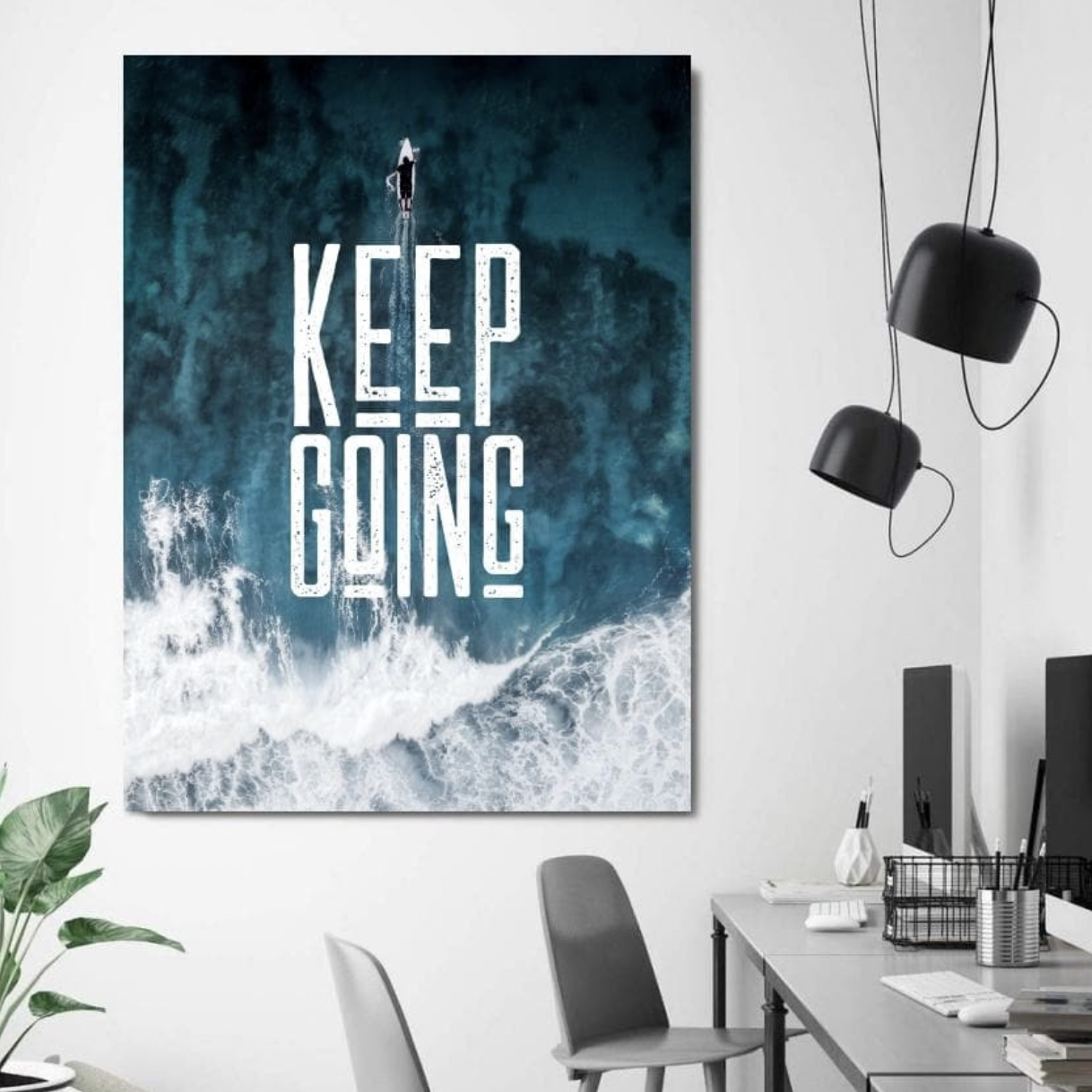 Schilderij Keep Going Motivational (Canvas)