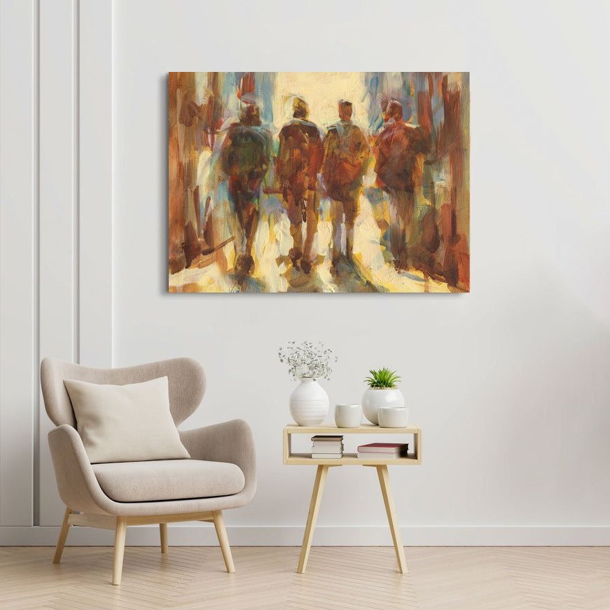 Schilderij Los Hombres (Canvas)