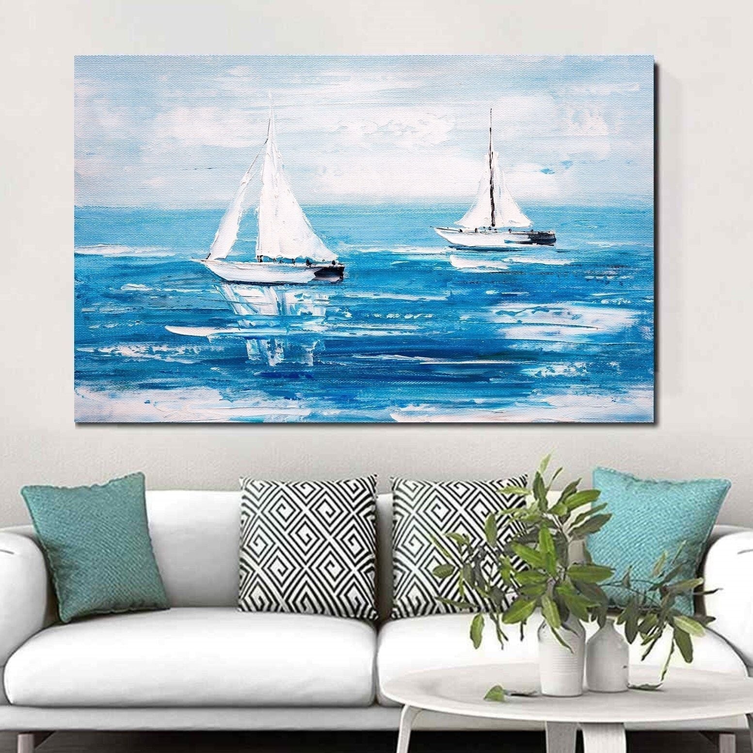 Schilderij Sailing in the Wind (Canvas)
