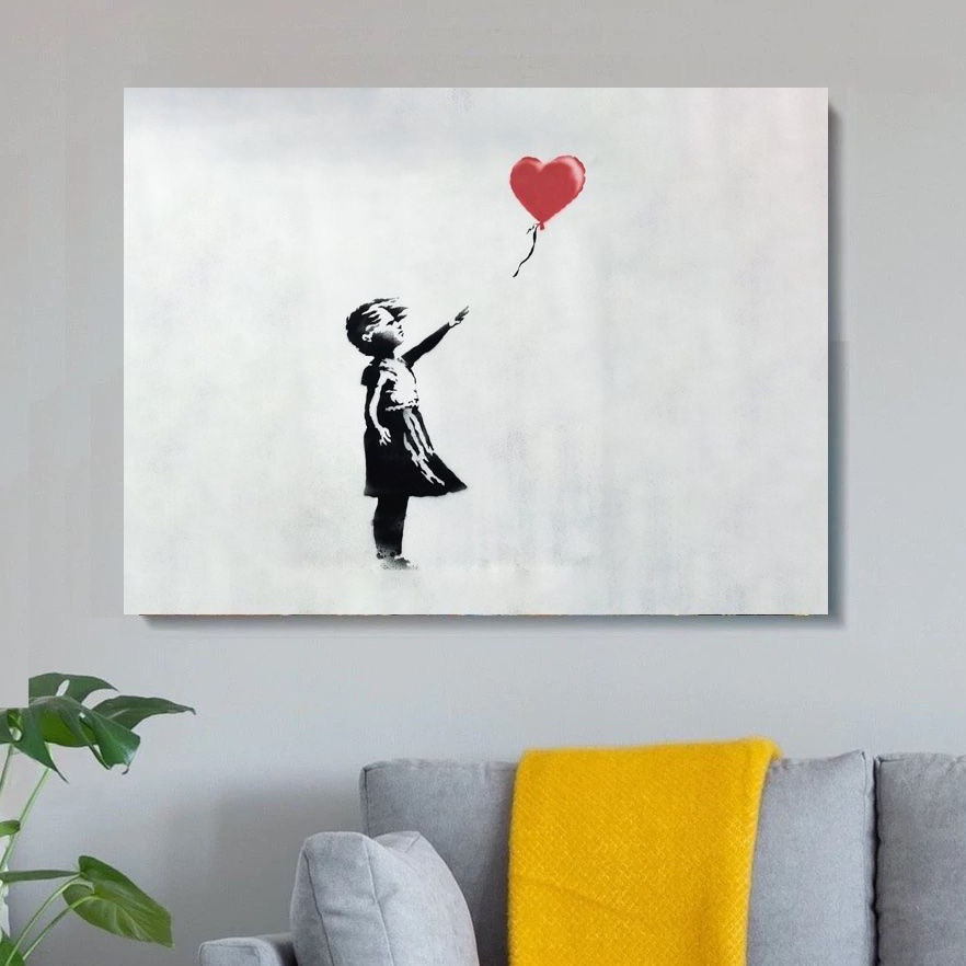 Schilderij Banksy Balloon Girl (Canvas)